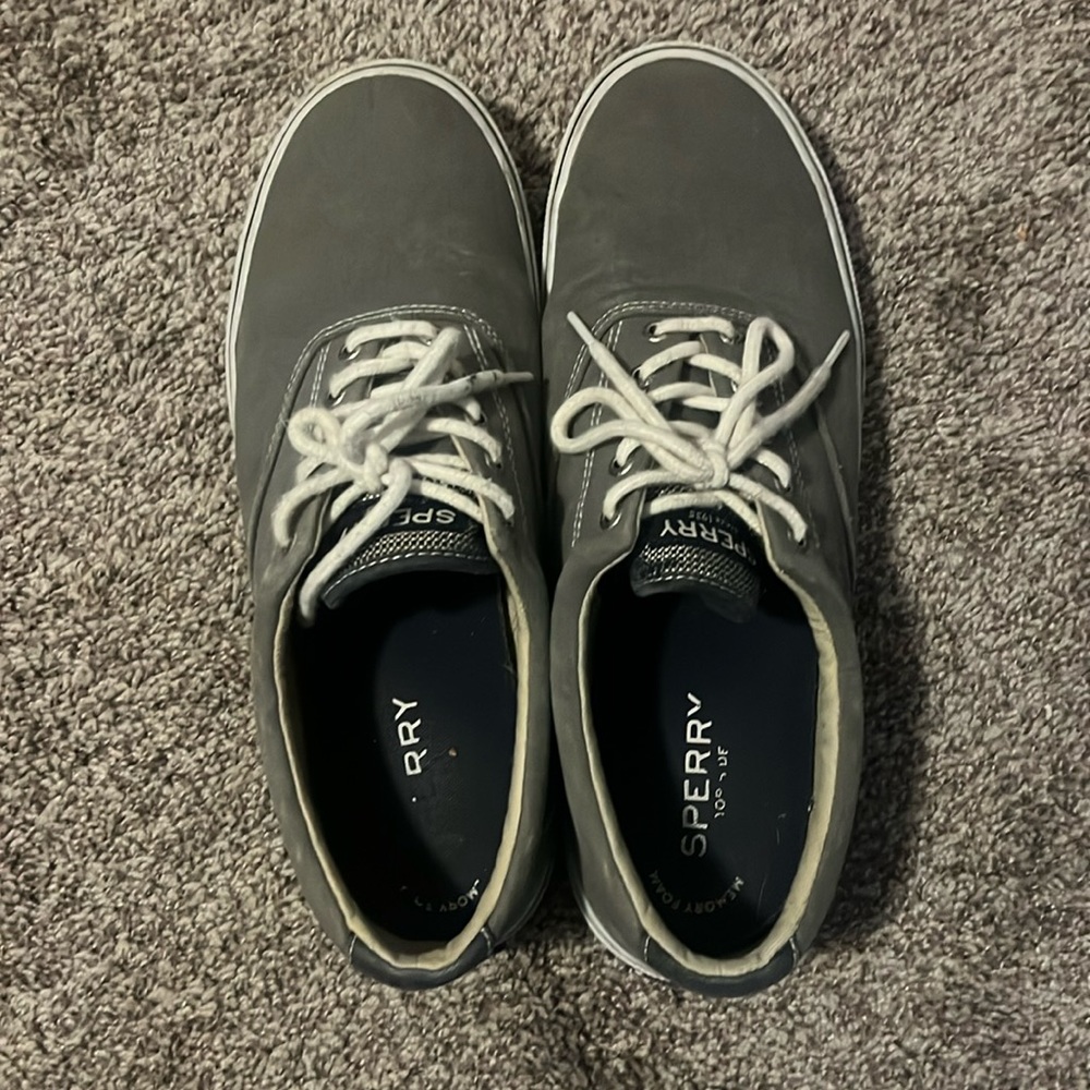 Grey sperrys size 13